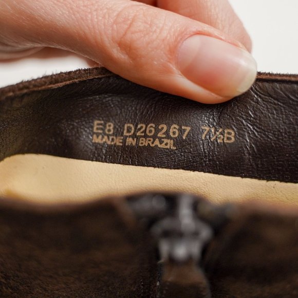 Cole Haan "Rea Short Boot" Dark Chocolate Suede - Picture 7 of 11
